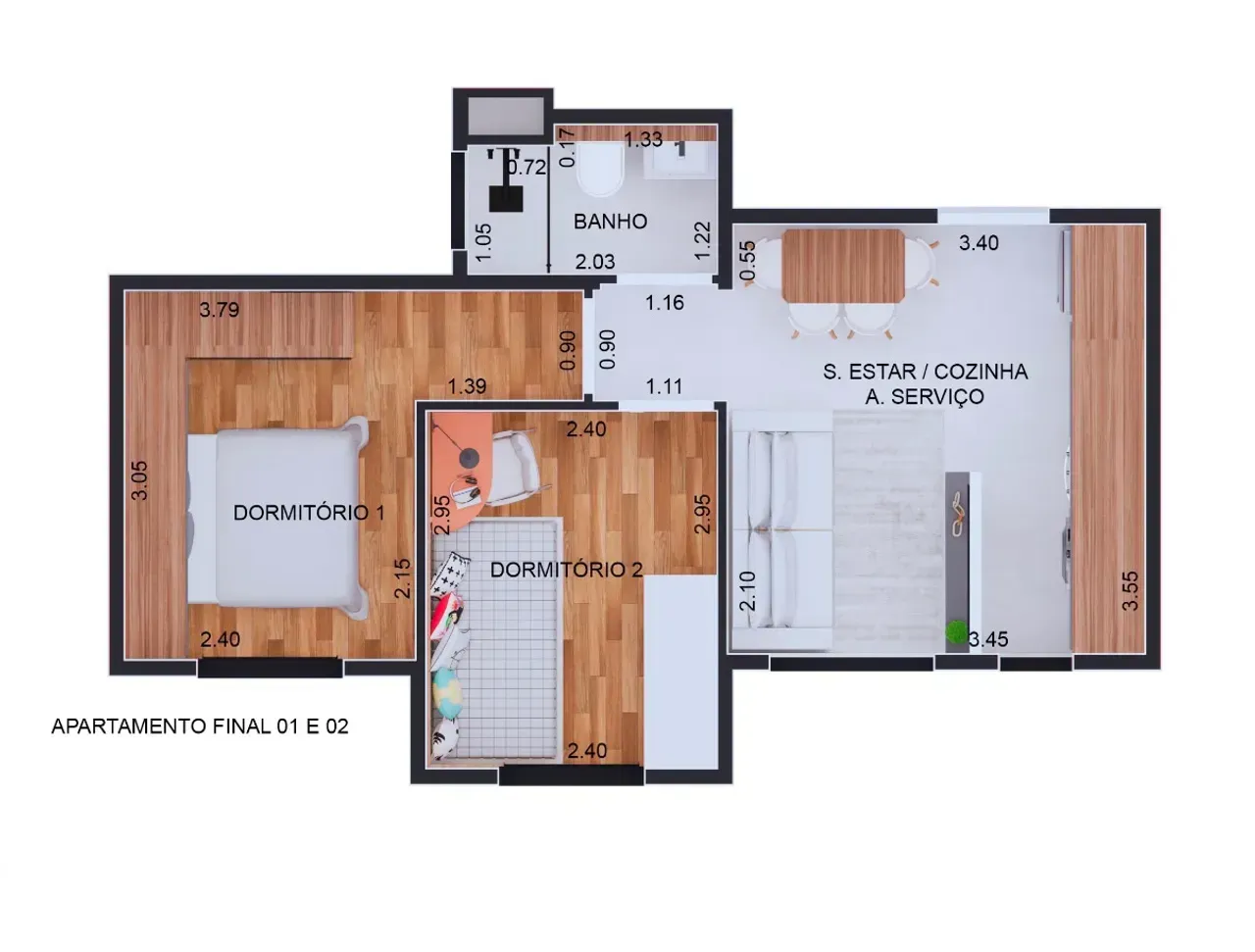 PLANTA 38m²