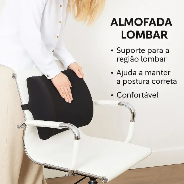 Encosto Ergonômico Lombar - Adeus Dor nas Costas! Ideal Home Office - Foto 4