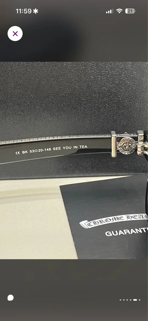 Oculos chrome hearts see you in tea - Foto 2