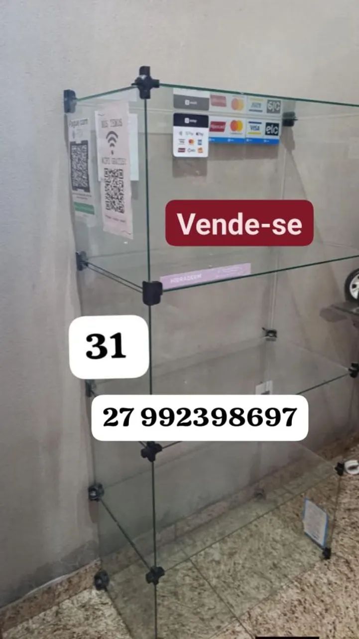 Prateleira de vidro 