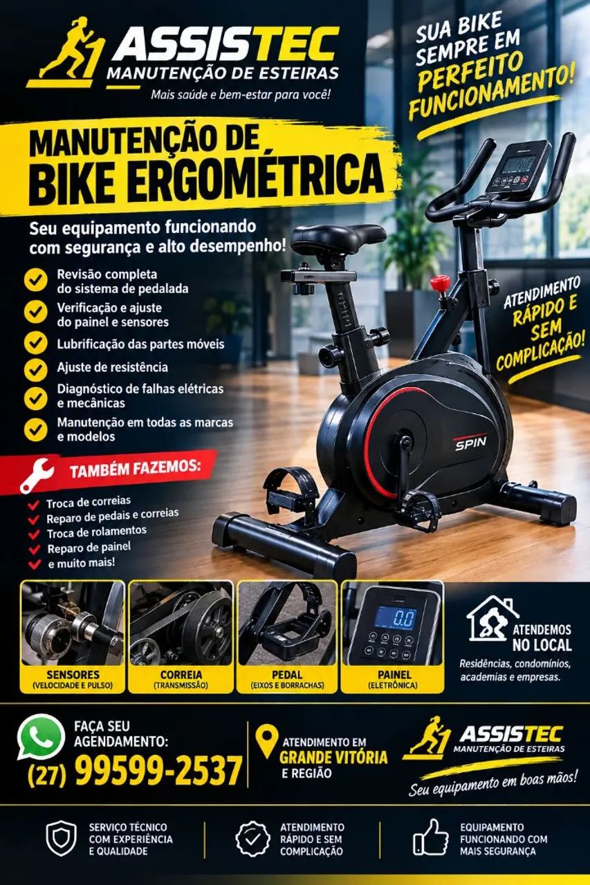 Conserto de bicicleta ergométrica 