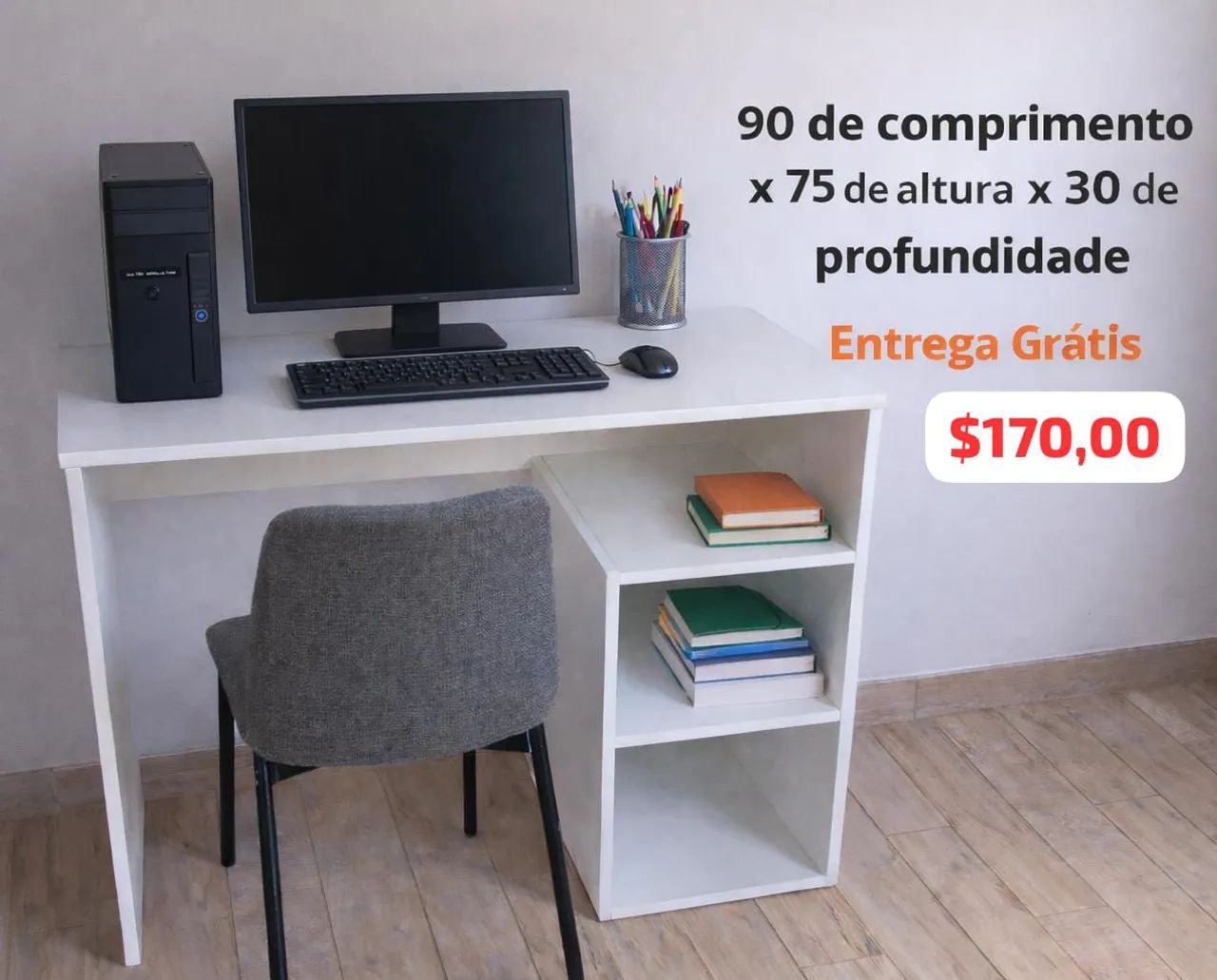 Escrivaninha de Estudo em MDF  - Foto 4