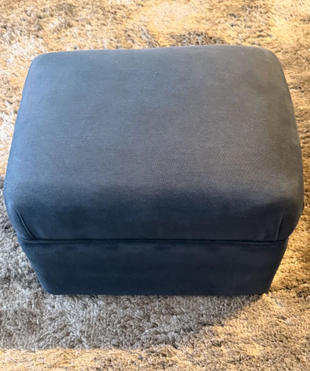 Puff Preto para Sala ou Quarto 34x34x44 cm