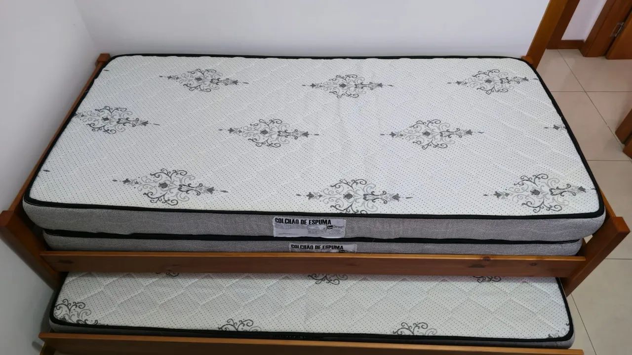 Bicama madeira maciça que vira cama de casal - Foto 5