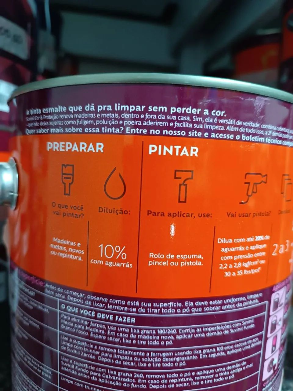 Esmalte Suvinil Premium bala de uva 3,2 litros  - Foto 5