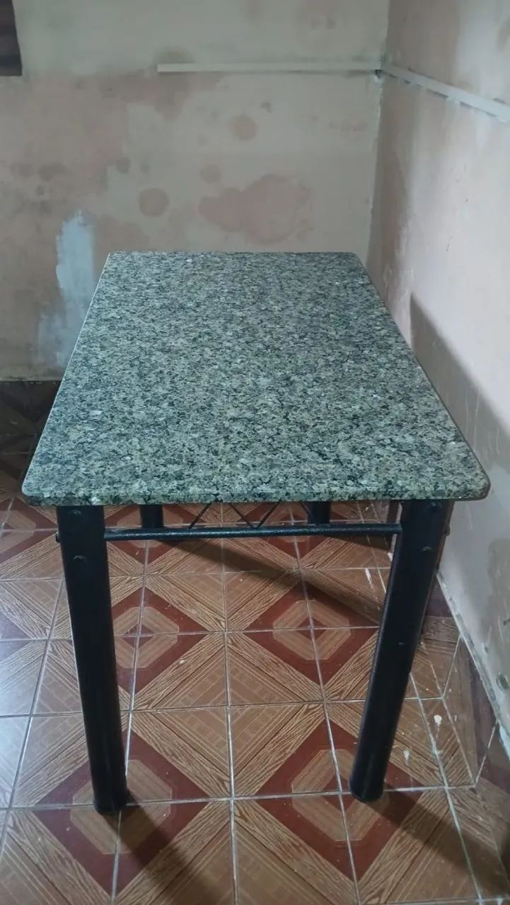 Mesa para sala de jantar tampo granito 100×60 cm - Foto 5
