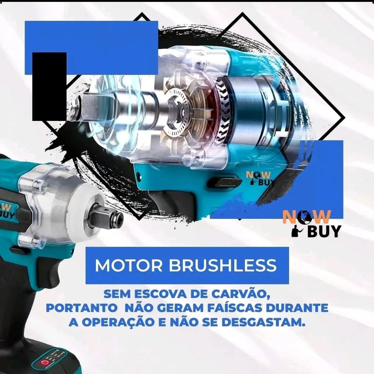 Chave de impacto 48 v completa com maleta - Ferramentas de