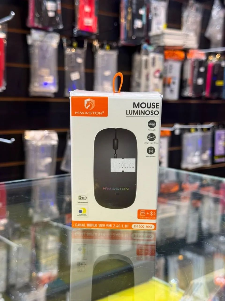 Mouse luminoso sem fio hmaston