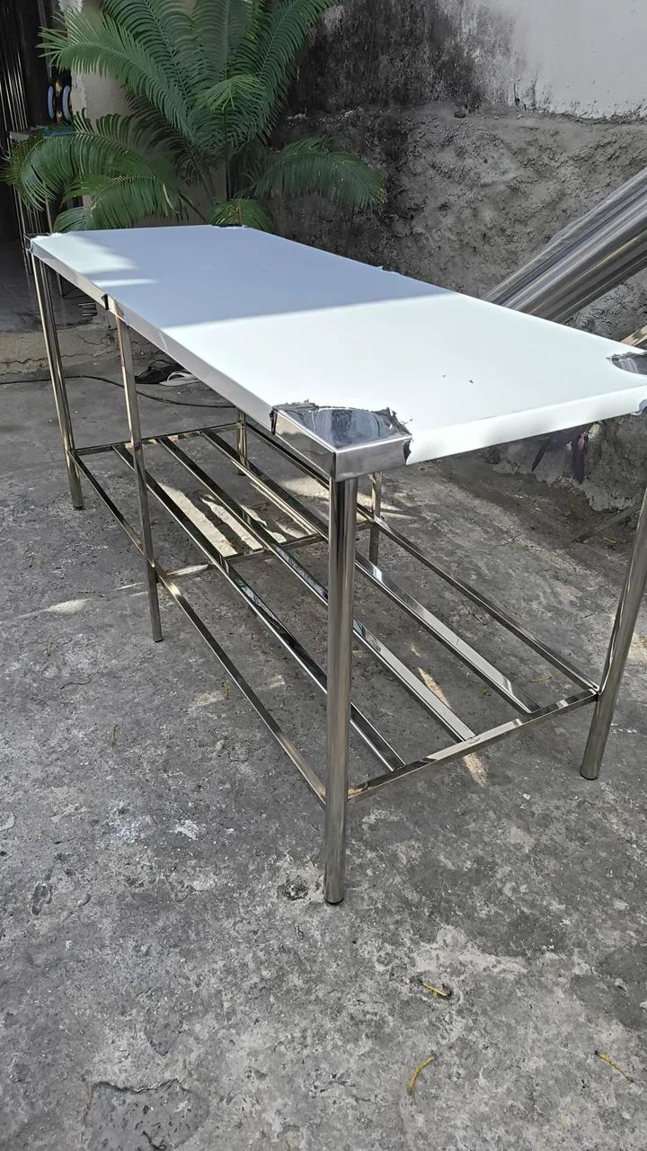 Mesa toda inox 192x70 e 90 de altura  - Foto 2