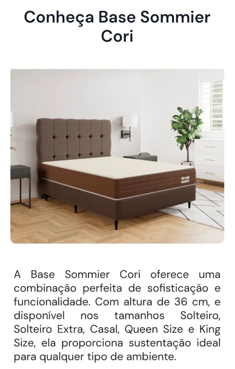 BASE DE CAMA KING SOMMIER CORI - ORTOBOM