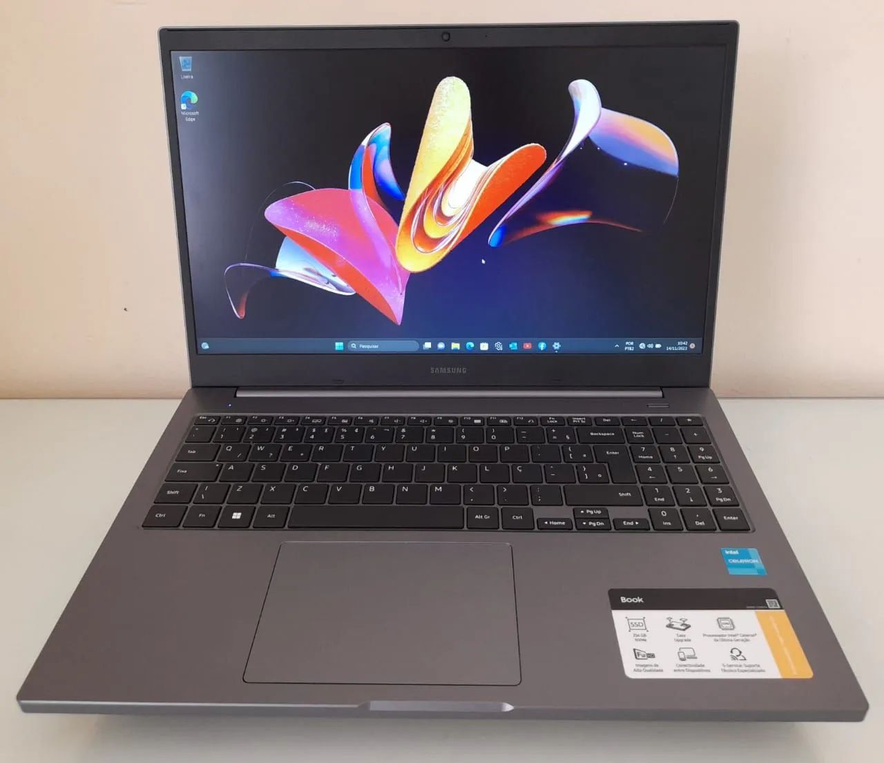 Notebook Samsung Book 256SSD Tela 15,6 antirreflexo "Windows 11"