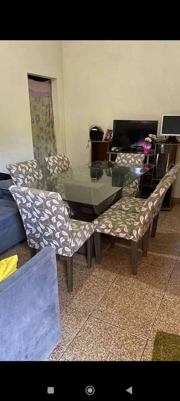 Mesa de vidro com seis cadeiras - Foto 3