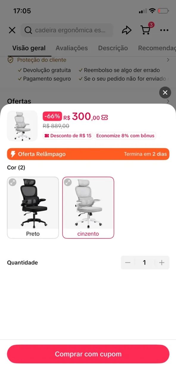 Cadeira ergonômica  - Foto 2