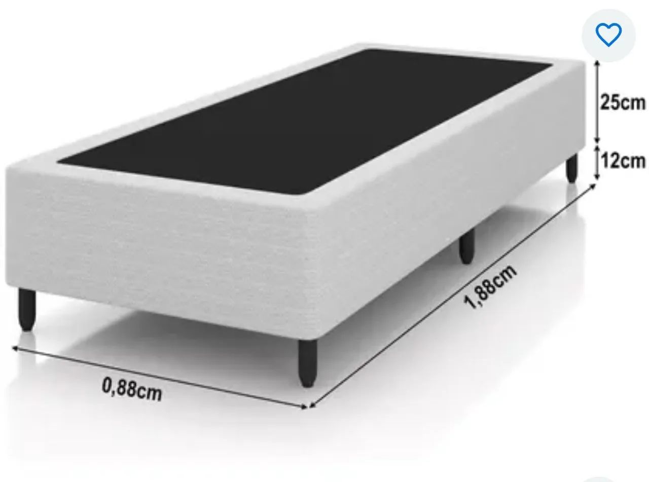 Base cama box cinza