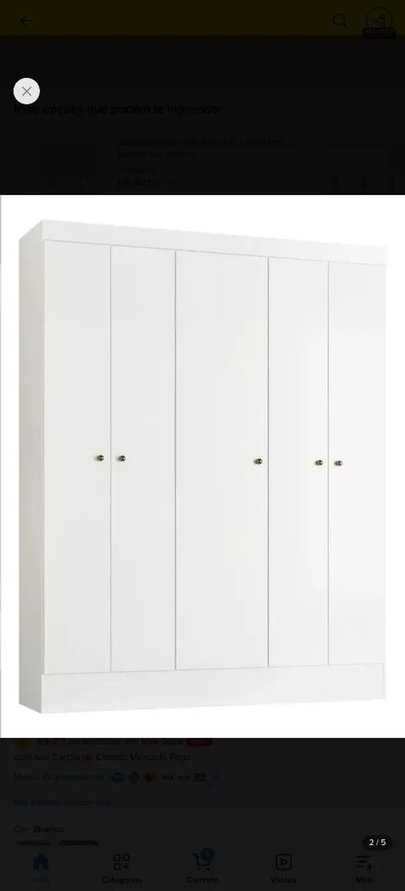 Guarda-roupa branco casal/ solteiro 