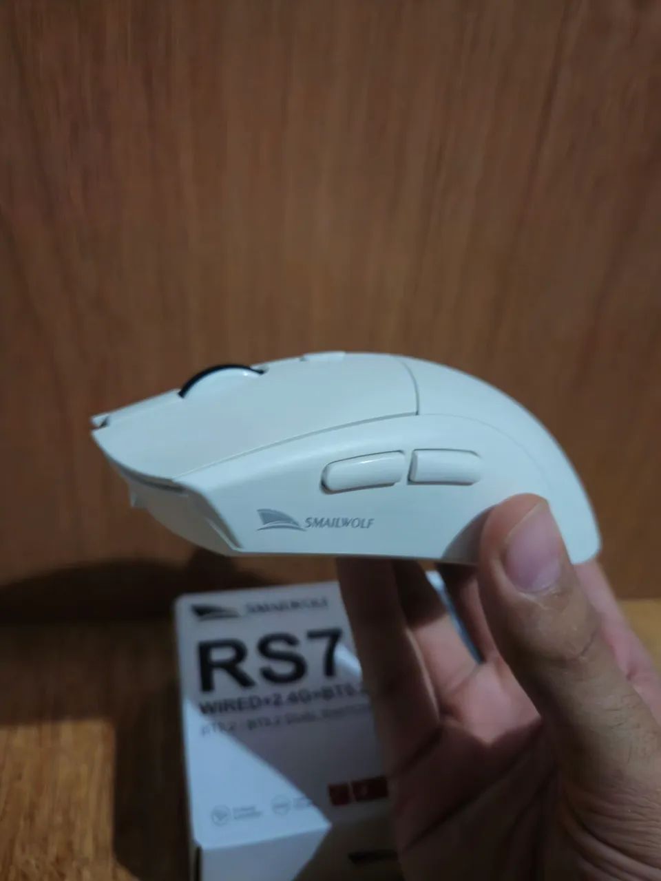 Mouse smailwolf RS7 Branco Novo - Foto 3