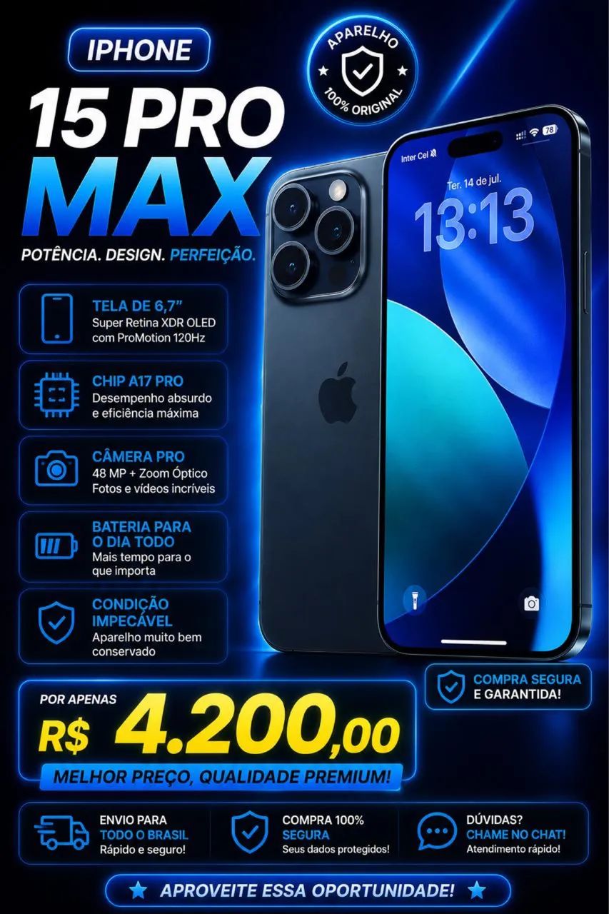 iPhone 15 Pro Max - 256GB | Excelente estado
