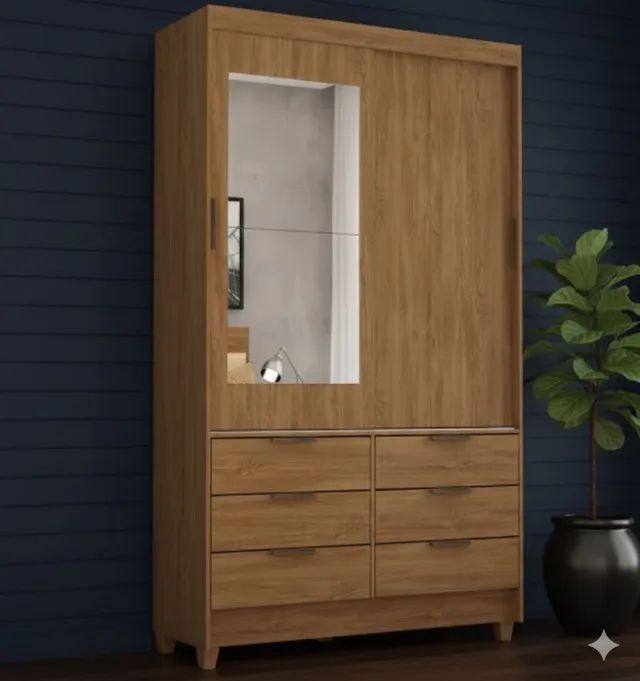 Guarda roupa solteiro com portas de correr 