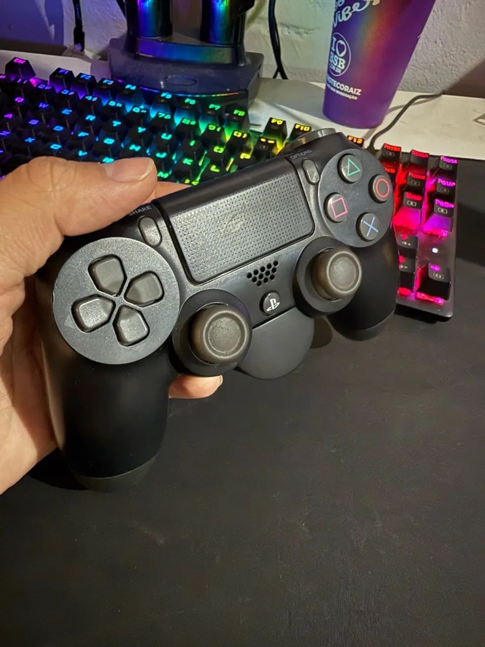 Controle ps4 com paddle e receptor Bluetooth 