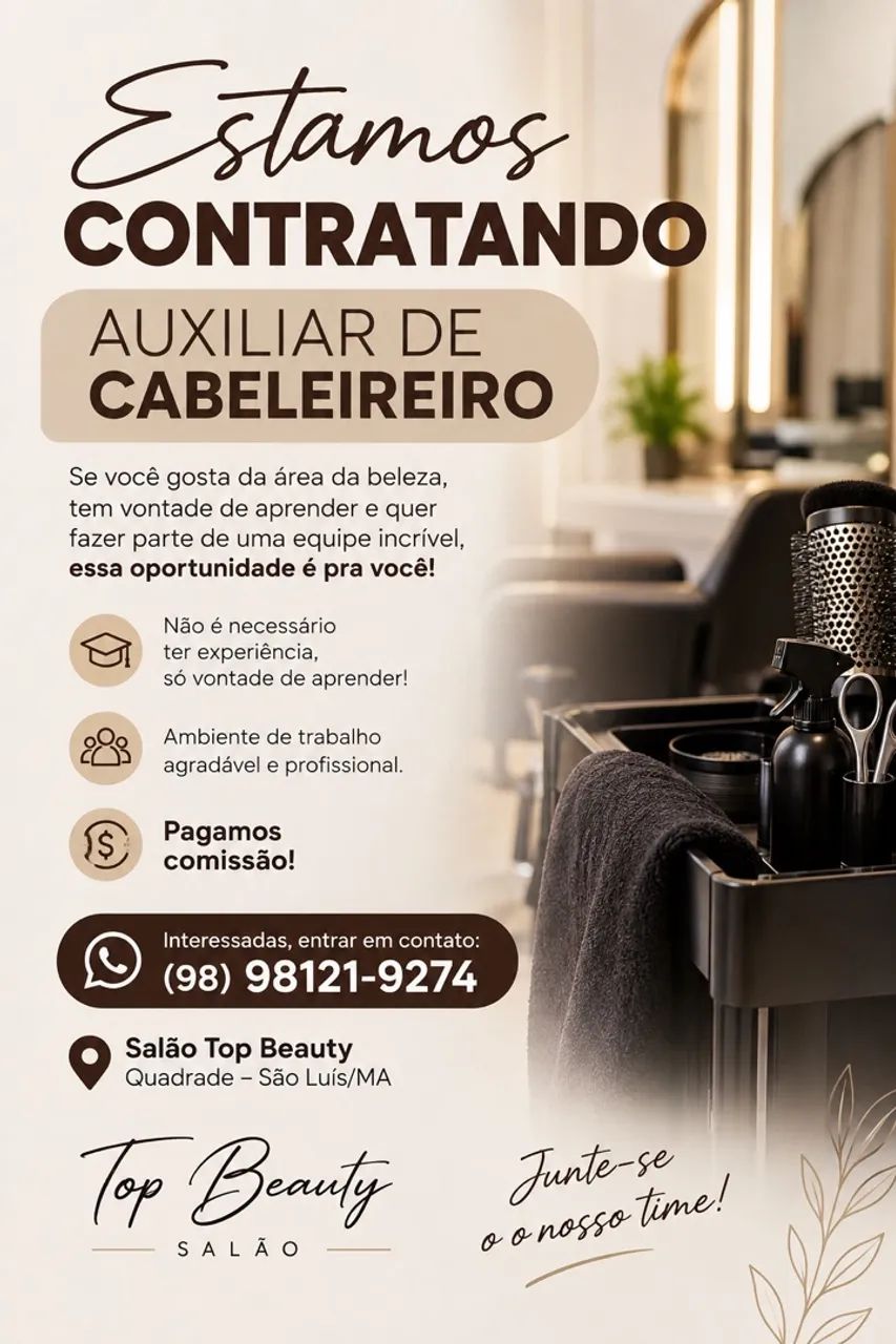 Auxiliar de cabeleireiro.