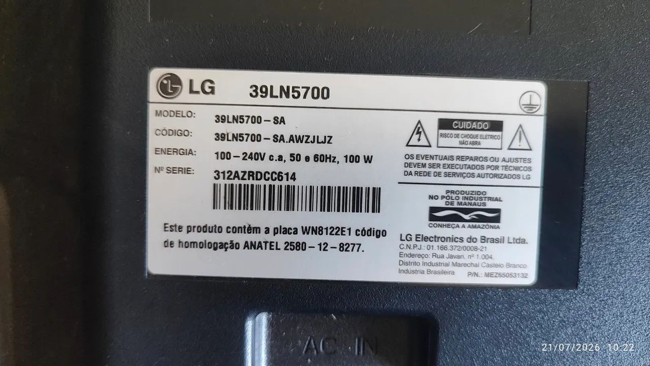 TV LG 39 polegadas Smart tela com defeito - Foto 4