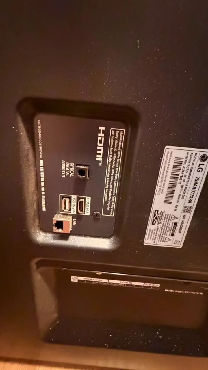 LG NanoCell 75NANO77SRA 75 polegadas - display/tela trincado - Foto 3