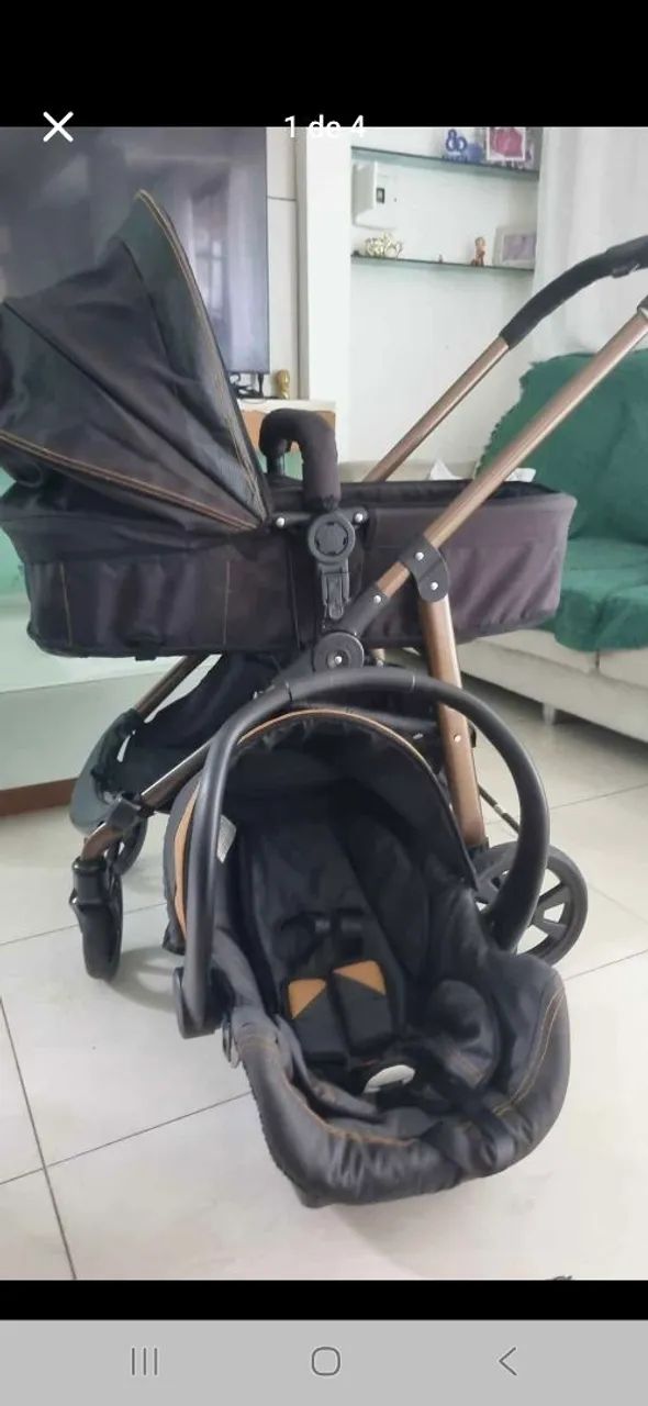 Carrinho de bebê  e bebê conforto  modelo  Galzerano 