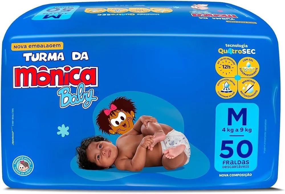 Fralda turma da Mônica 