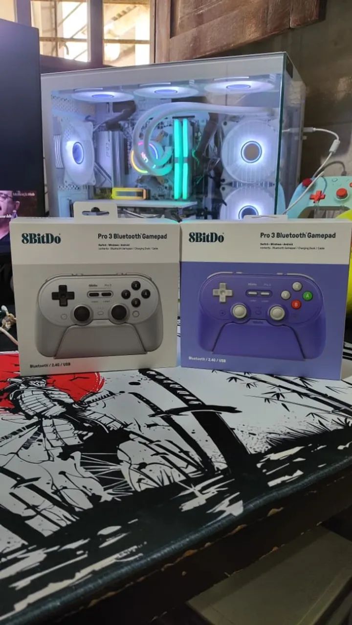 Controle Joystick 8bitdo Pro 3 + Dock de carregamento - Novo Lacrado - Enviamos