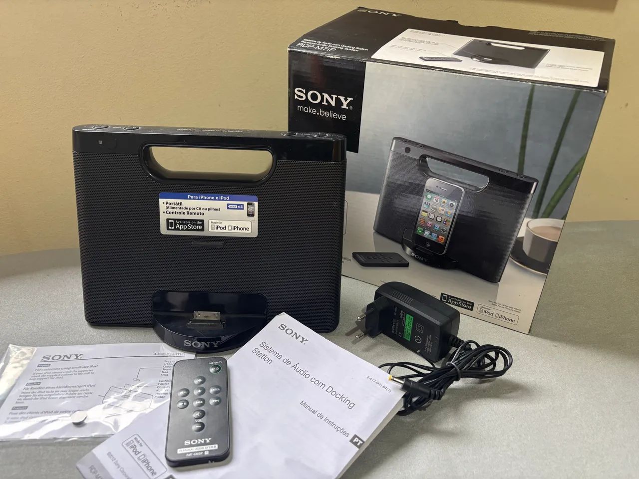Docking Station Sony RDP-M7iP - Na caixa e com manuais - Foto 4