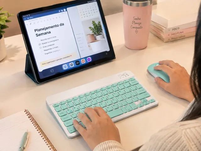 Kit mouse e teclado bluetooth para tablet  - Foto 3