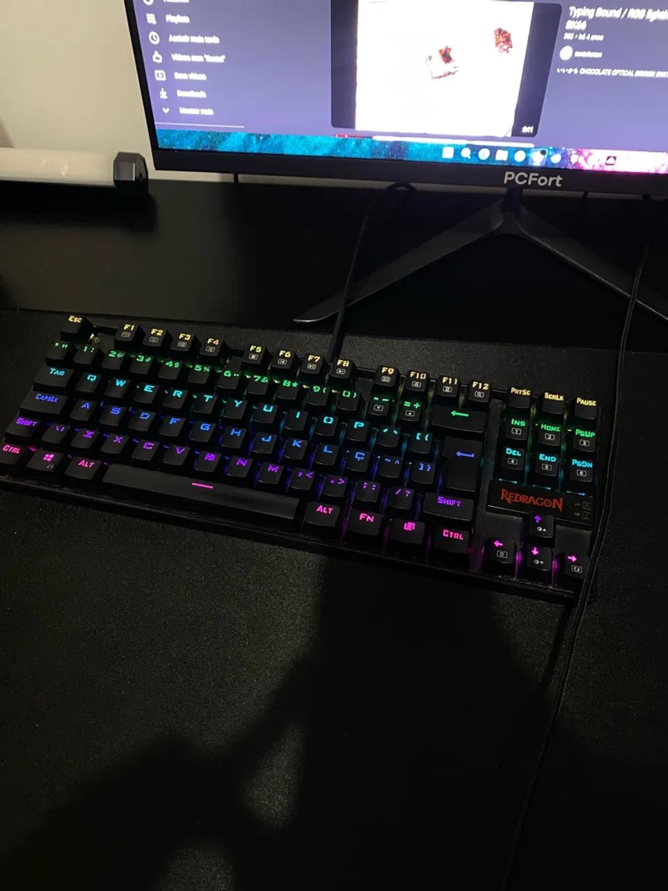Teclado mecânico Kumara RGB switch blue 