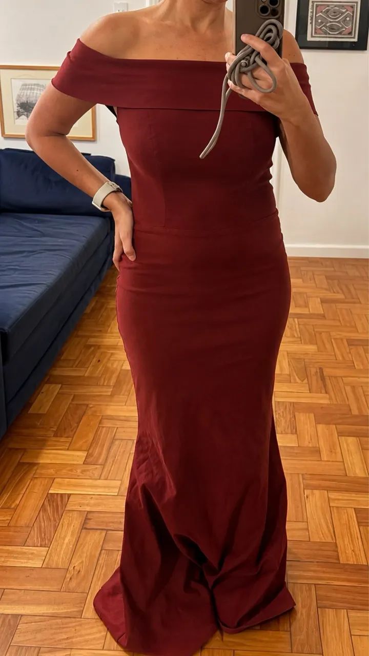 Vestido Festa Marsala Pathisa