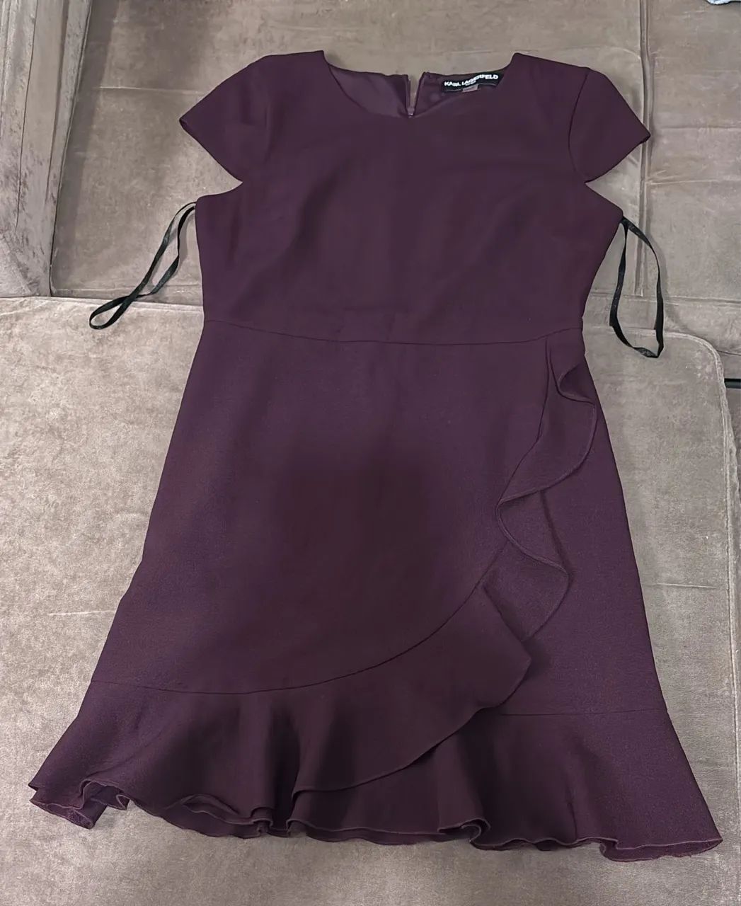 Vestido Karl Lagerfeld Roxo Elegante - Foto 3