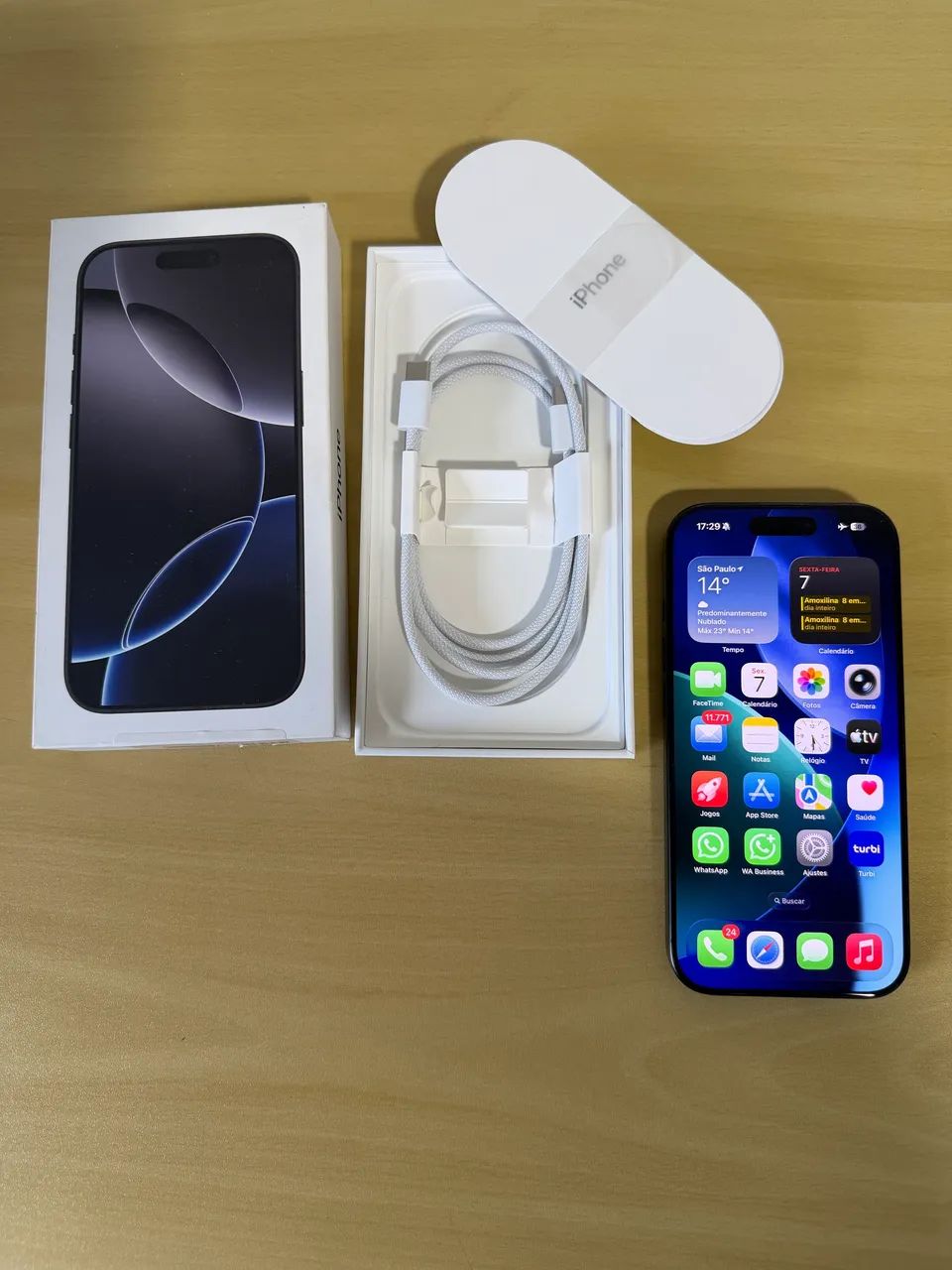 iphone 16 Pro 256gb Preto Novíssimo + 3 capas  - Foto 2