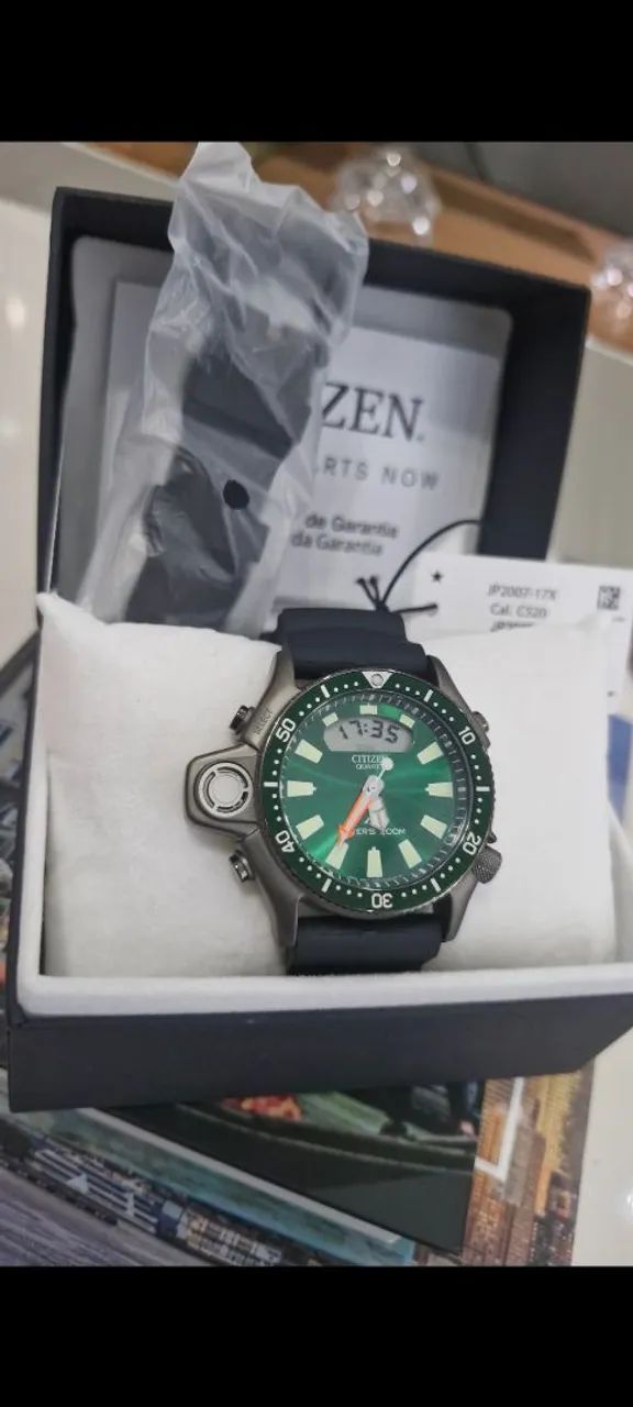 Citizen jp verde rolex edição limitada
