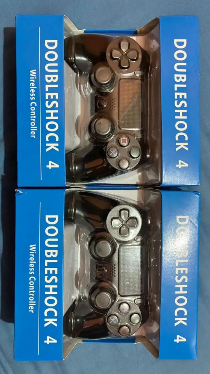 Kit 2 controles PS4 Sem Fio Bluetooth Joystick PC Android Smart TV P2