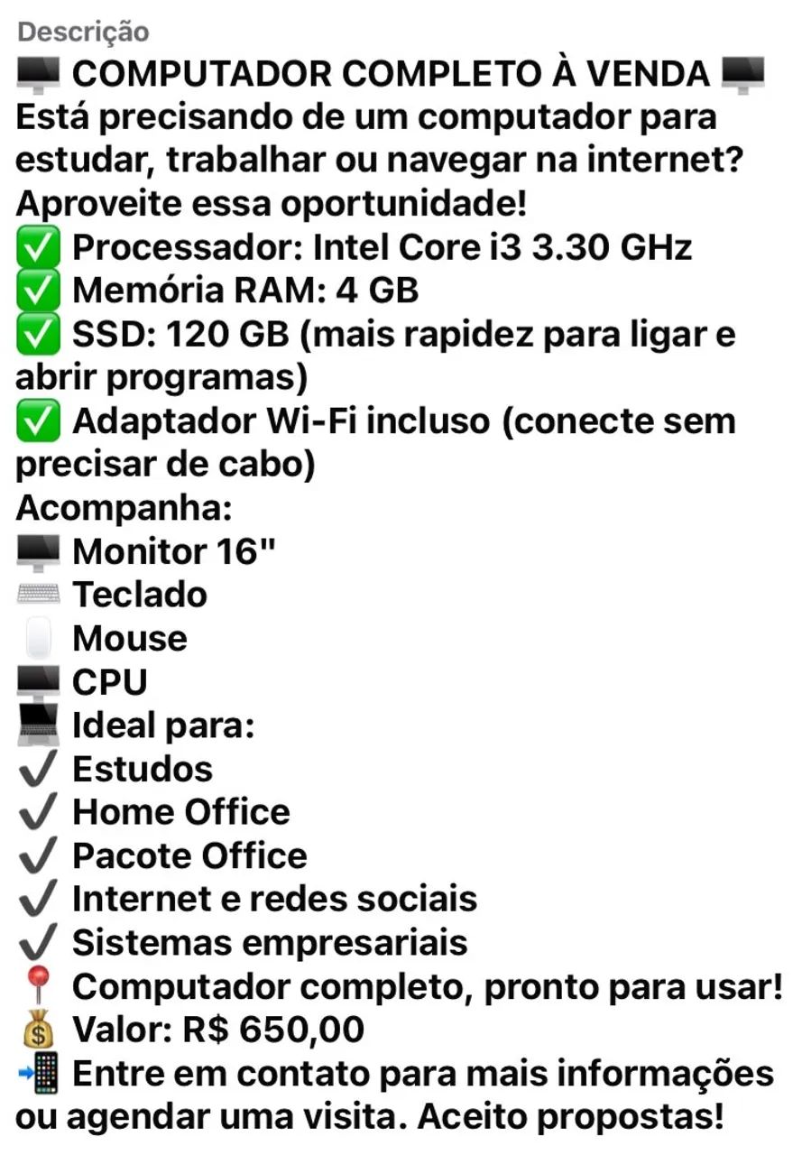 Computador completo com Ssd - Foto 2