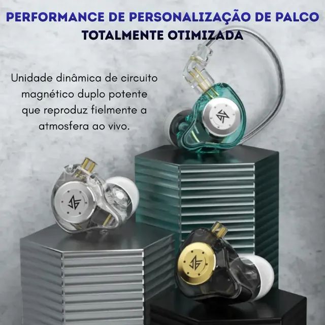 NOVO | Fone de Retorno KZ EDX PRO Sem Microfone Preto - Fazemos