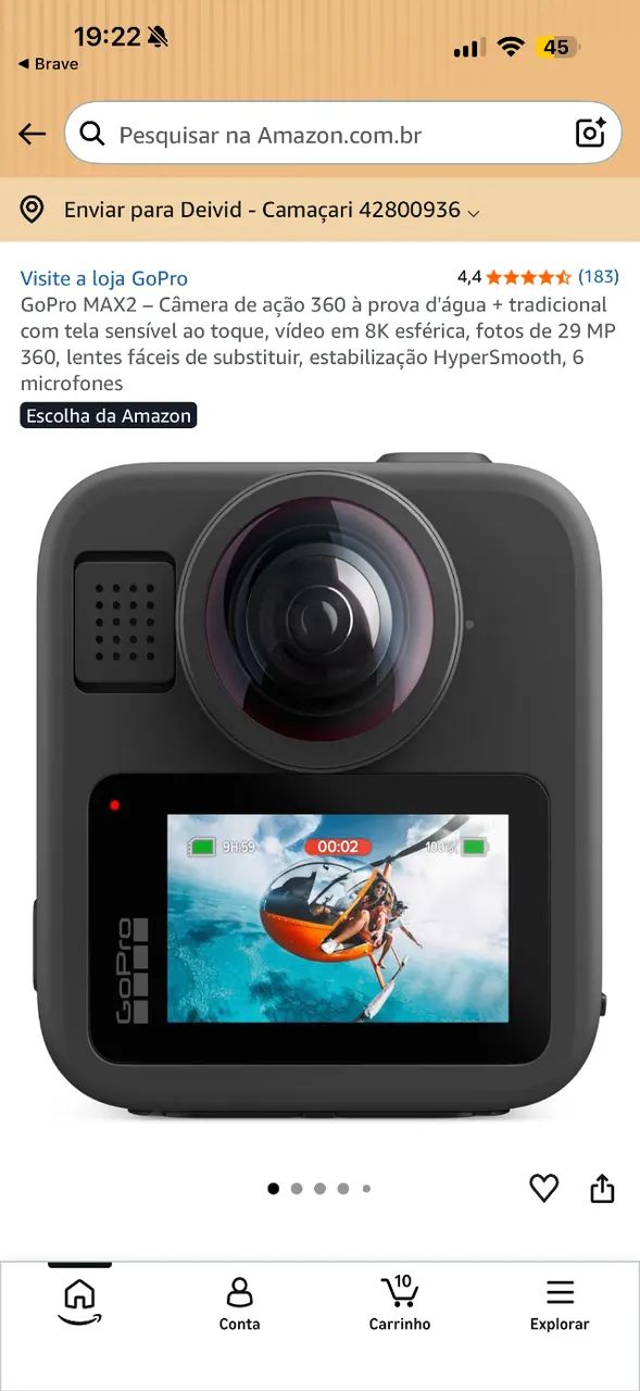 GoPro MAX 2 360° 8K - Lacrado - NF + Garantia - Câmeras e