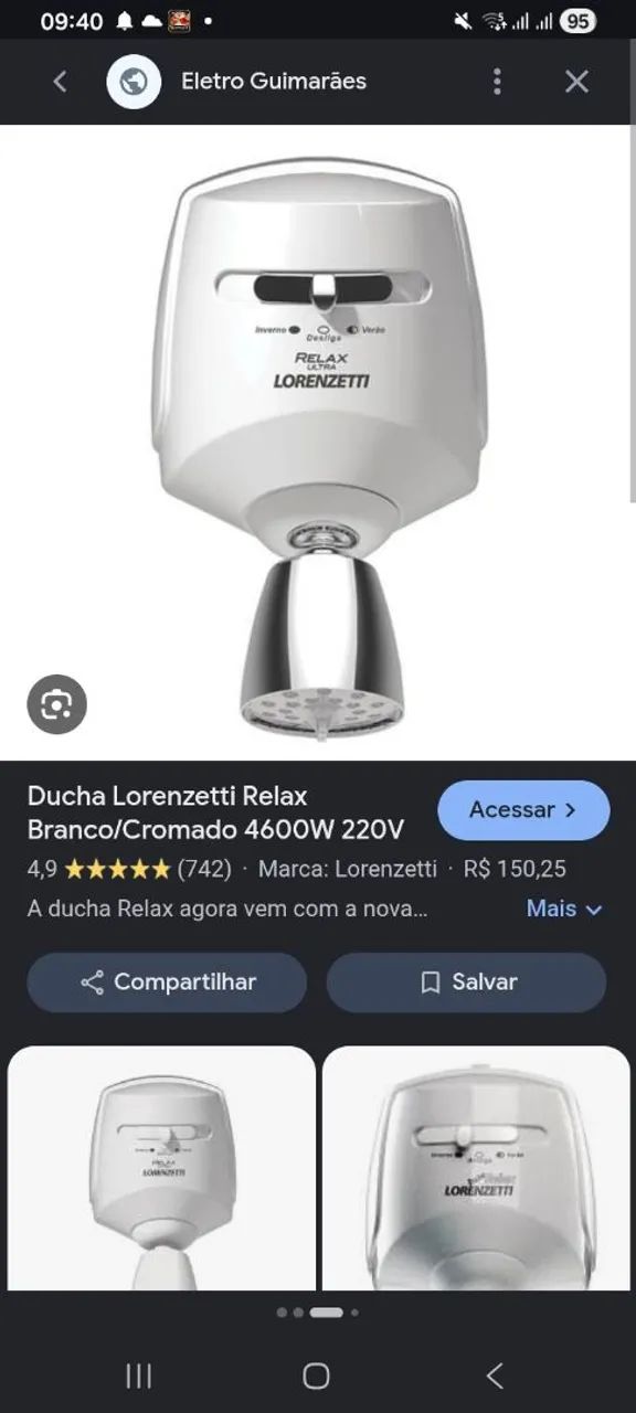 Vendo Ducha lorenzetti