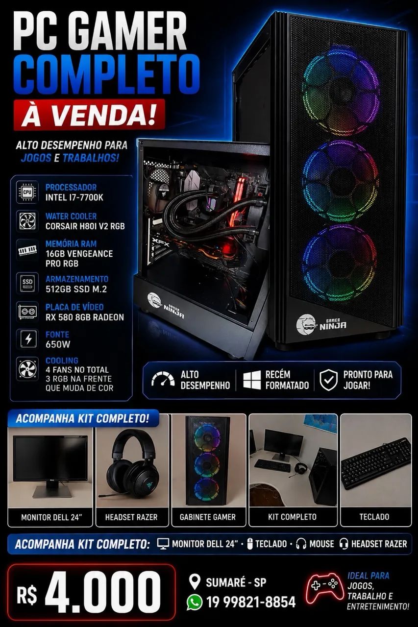 Computador Gamer COMPLETO