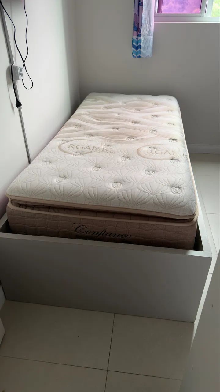 Cama solteiro com auxiliar 