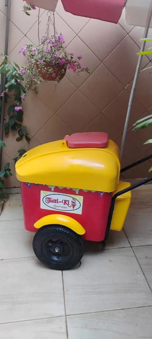 CARRINHO DE PICOLÉ COM GUARDA SOL - Foto 3