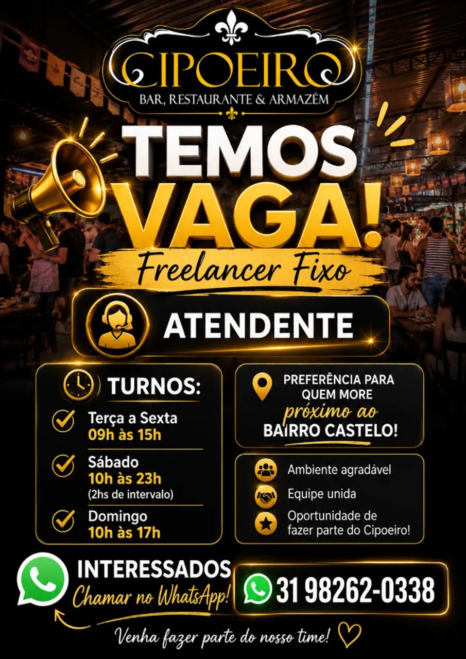 Atendente/garçom
