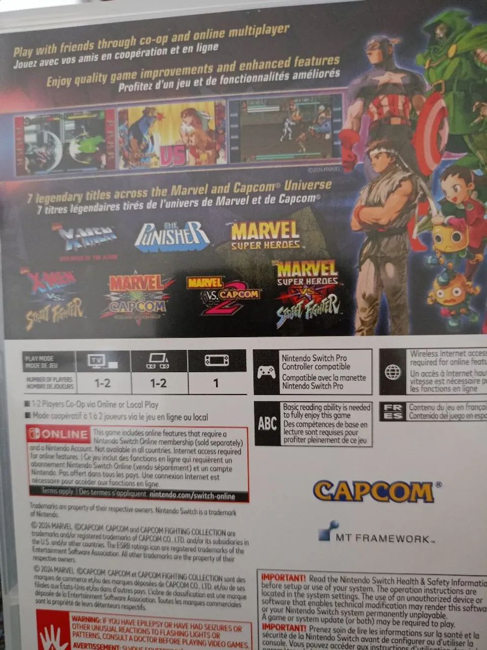 Vendo jogo Nintendo switch mavel vs Capcom collection - Foto 2
