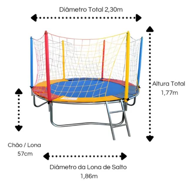 Pula Pula Cama elástica 2,30m * NOVO NA CAIXA * - Foto 3