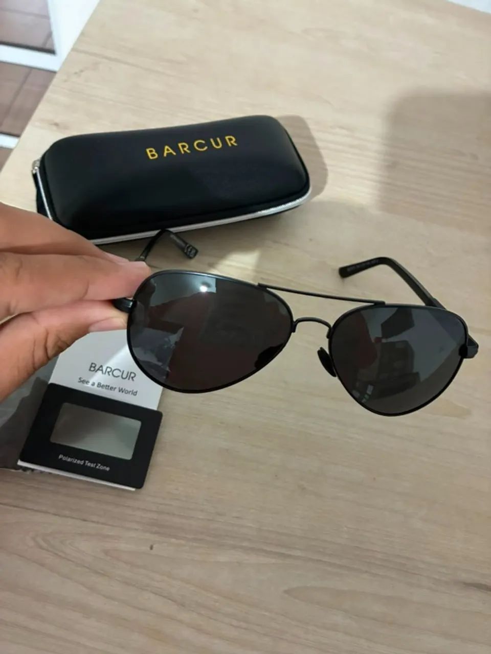 Óculos de Sol Aviador Masculino Barcur  - Foto 4