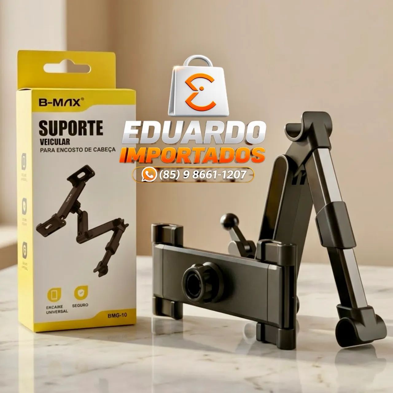 Suporte Veicular de Celular e Tablet para Encosto de Cabeça, Carro