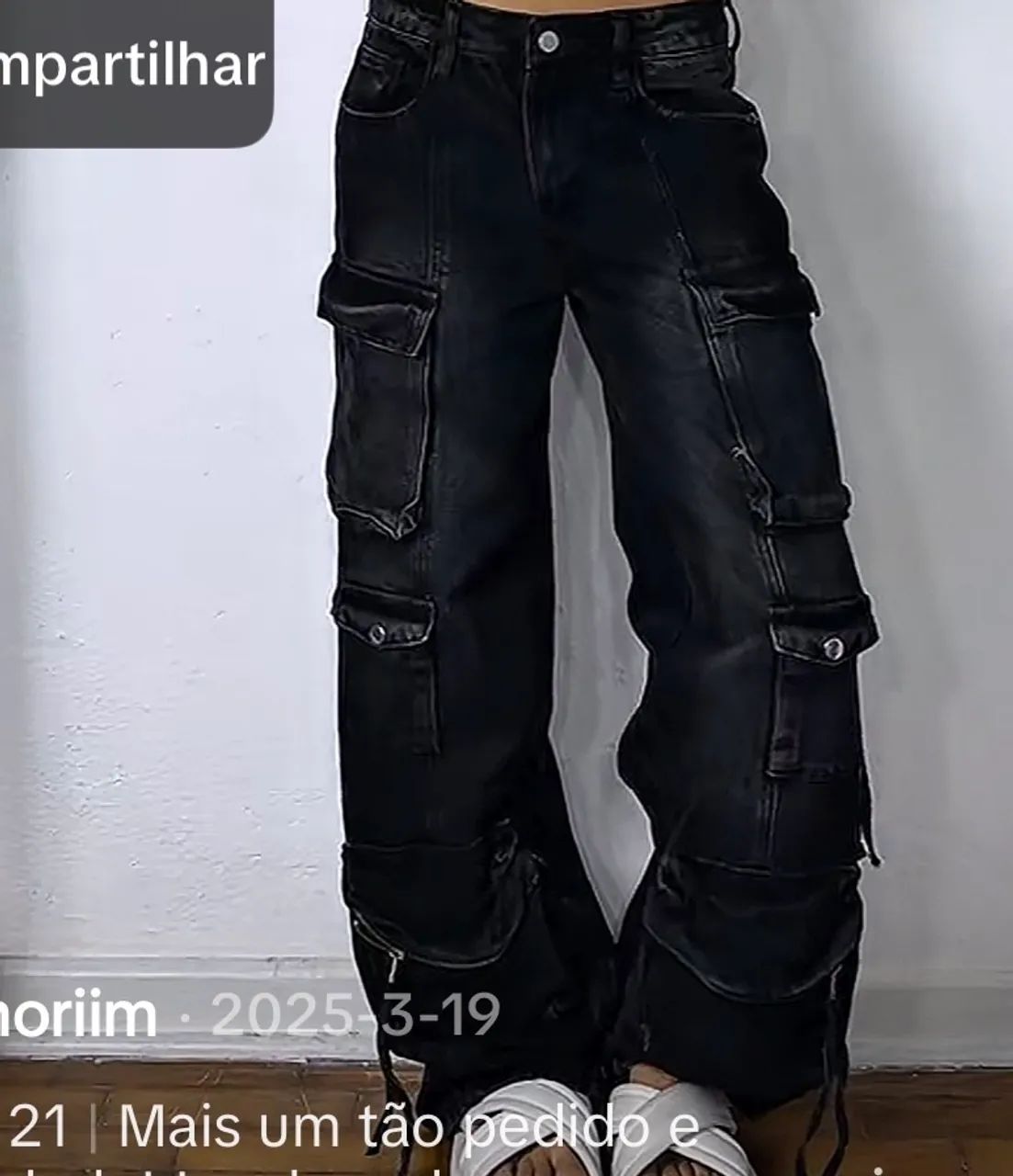 Calça jeans cargo shein  - Foto 2